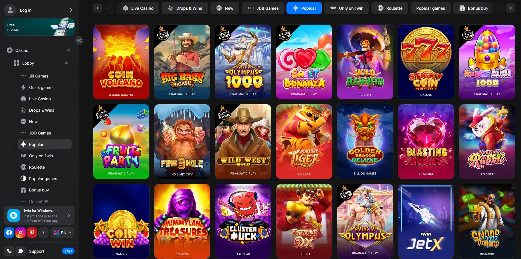 Top slot games to play on 1win Bangladesh with big winning chances