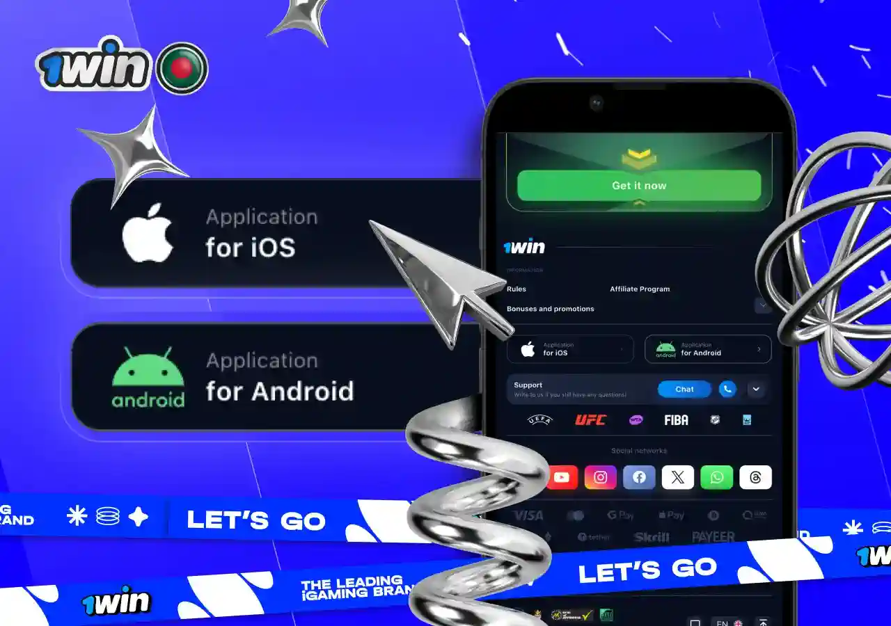1win mobile app for Android and iOS cricket betting in Bangladesh