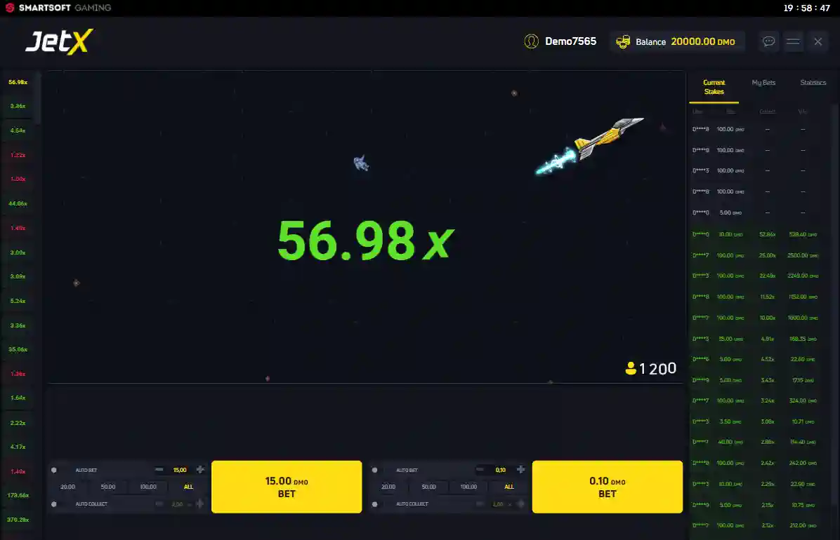 JetX game on 1win Bangladesh online casino with real money gameplay